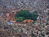 Kathmandu Patan Durbar Square 01 From Plane Patan�s Durbar Square is the heart of Patan and is filled with monuments, temples and statues, probably the best Newari architecture in Nepal. The square rose to prominence between 16C to 18C during the Malla period. On the right is the Patan�s Royal Palace.